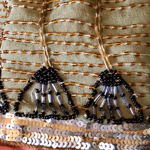 Sequined beaded silk top - Picture 4 of 12